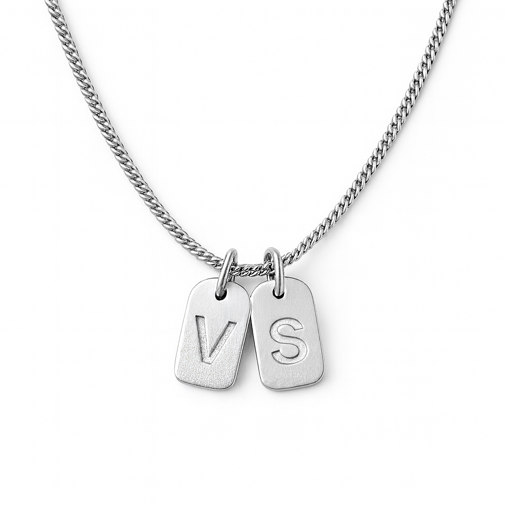 Collar con PAR de iniciales personalizadas