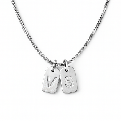 Collar con PAR de iniciales personalizadas