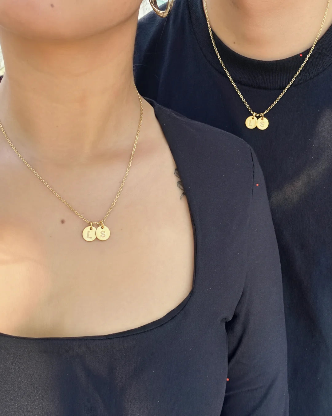 PAR de collares de iniciales para parejas