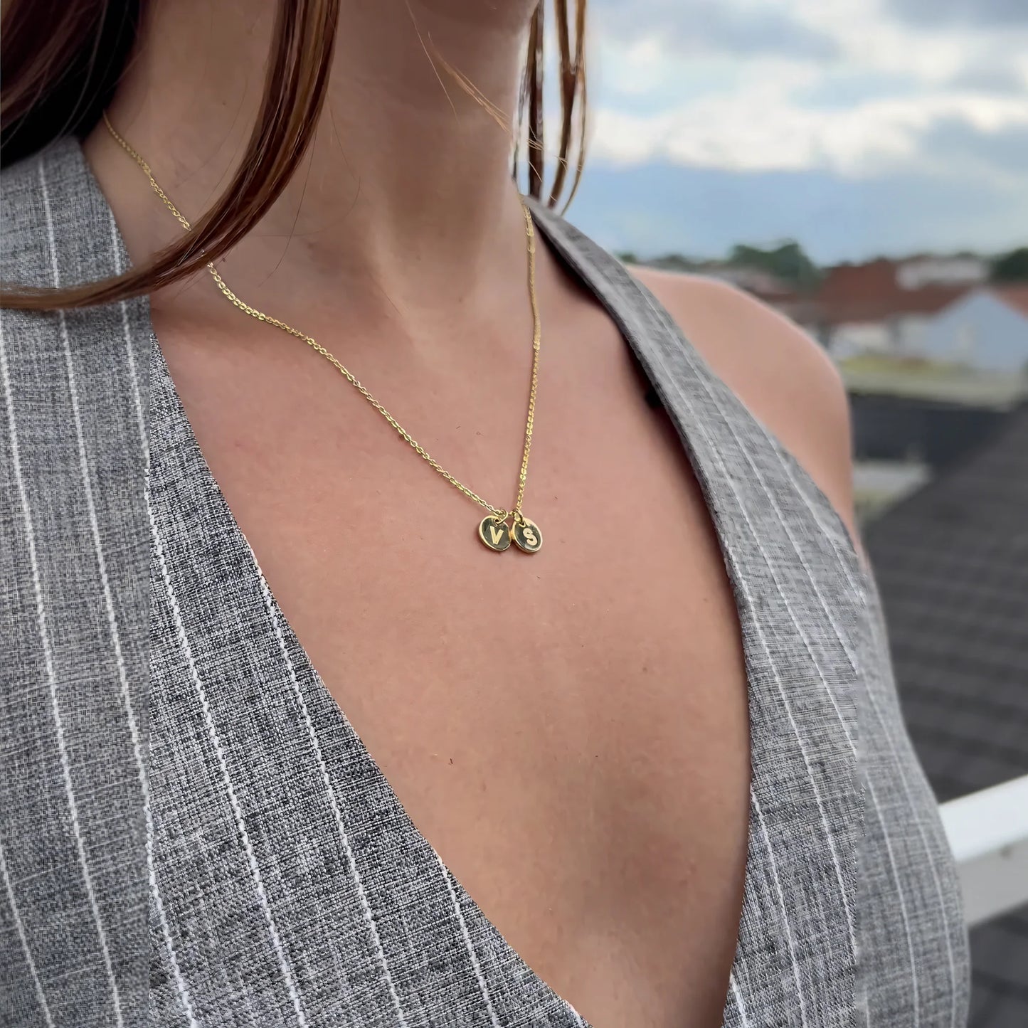 Collar con PAR de iniciales personalizadas