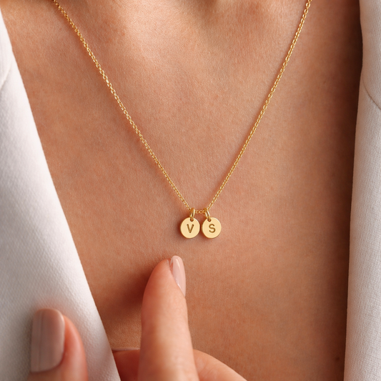 Collar con PAR de iniciales personalizadas