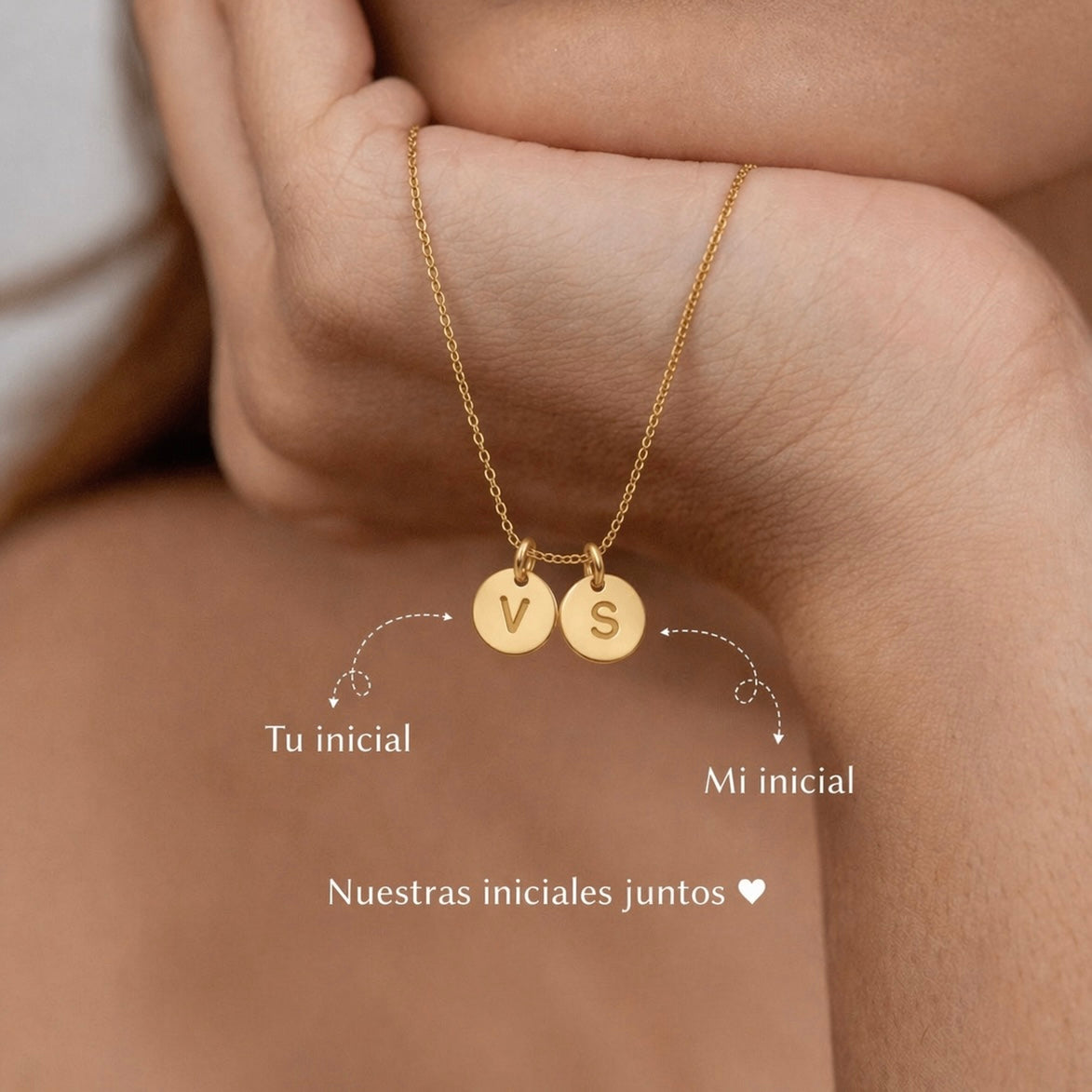 PAR de collares de iniciales para parejas
