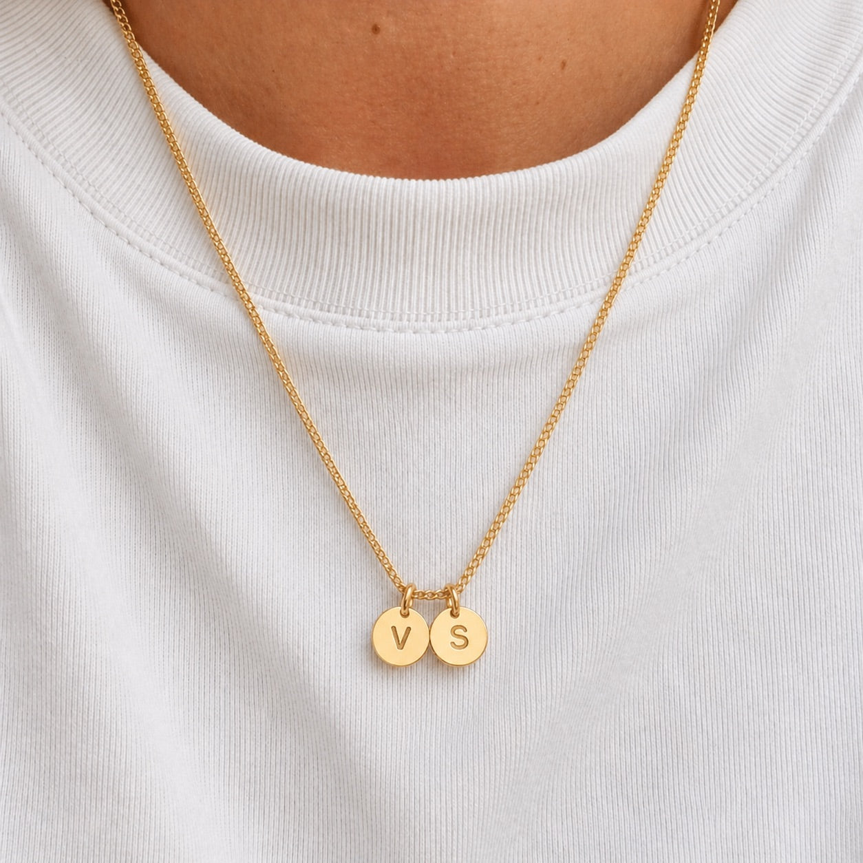 PAR de collares de iniciales para parejas