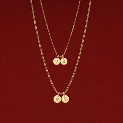 PAR de collares de iniciales para parejas